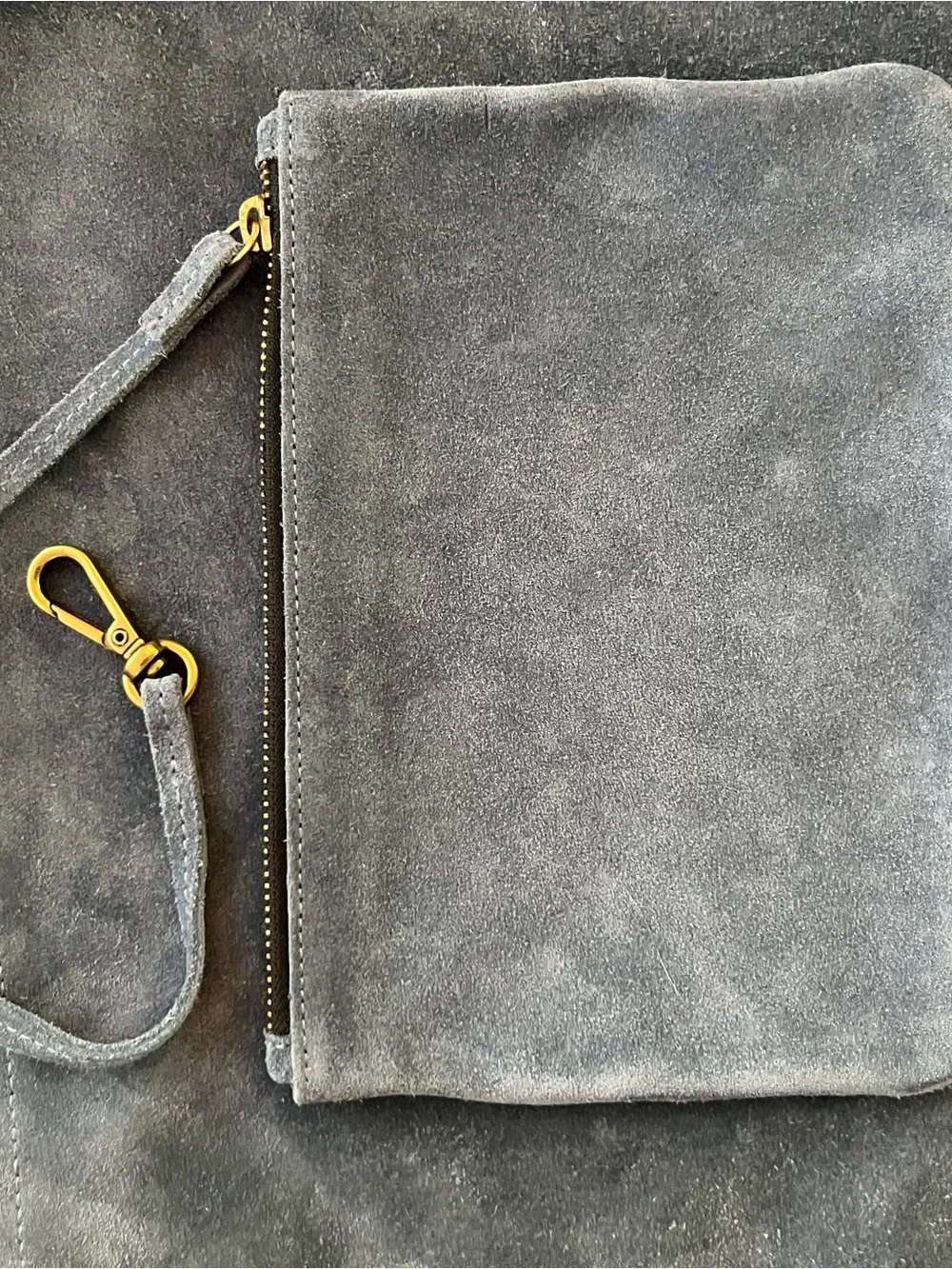 Gerard Darel Le Lady Hobo Bag - Blue Suede leather